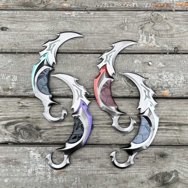 Metal Reaver Karambit Knife Blunt Blade Trainer Cosplay Prop Game Hobby Collection Gamer Gift 4 Цвят опция