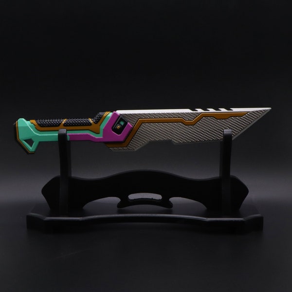 Handgefertigtes Metallmesser Glitchpop Dolch Blade Blade Replik Cosplay Requisite Game Room Dekoration im dunklen Geschenk leuchtet