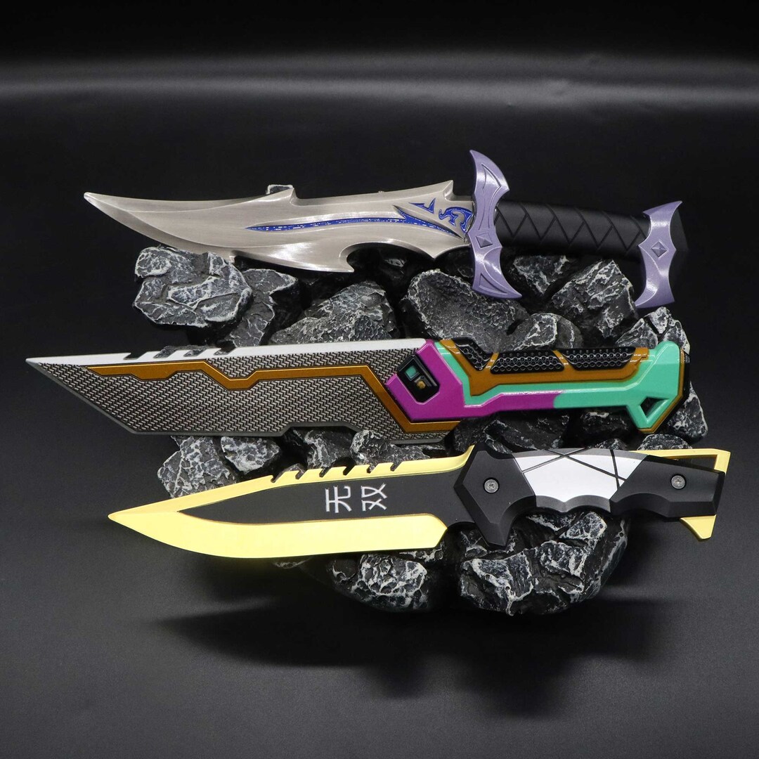 Cool Reaver Knife Glitchpop Dagger Ego Knife Metal Blunt Replica Life Size Game Weapon Cosplay