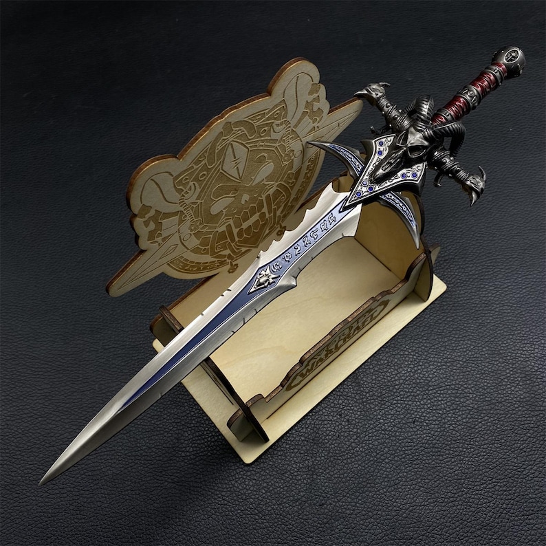 Lich King Arthas Frostmourne Sword Metal Miniature For Game Room Decoration 30CM/11.8" With Display Holder image 5