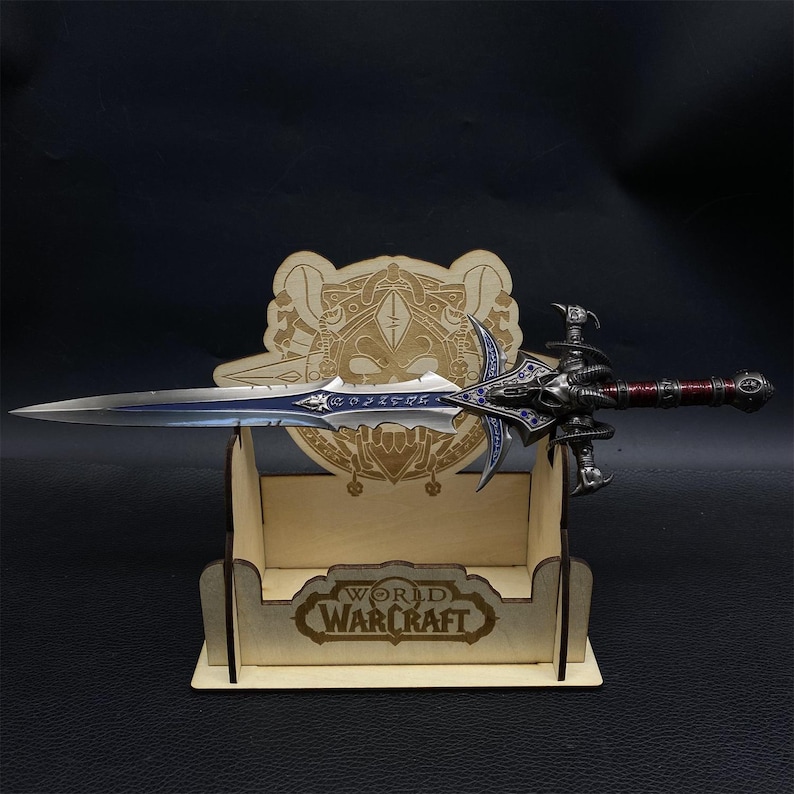 Lich King Arthas Frostmourne Sword Metal Miniature For Game Room Decoration 30CM/11.8" With Display Holder Frostmourne &Stand