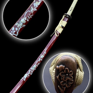 Hamdmade Cold Plum Blossom Katana Customized Japanese Sword High End Carbon Steel Samurai Sword Ninja Blade For Collection