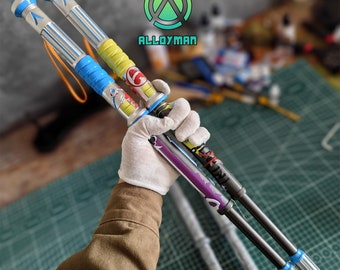 Handmade Apex Lifeline Heirloom Lifeline Drum Sticks Life-Size Metal Replica Full Scale Lifeline Cosplay Prop Game Collection Handicrafts