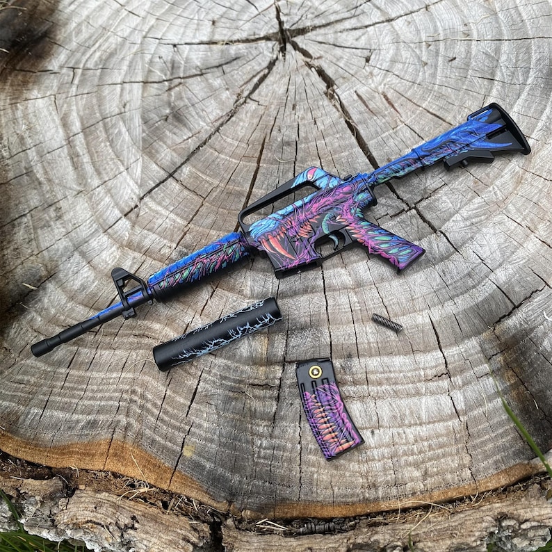 Tiny CSGO M4A1-S Hyper Beast Metal Craft CS2 Game Room Decoration PC ...