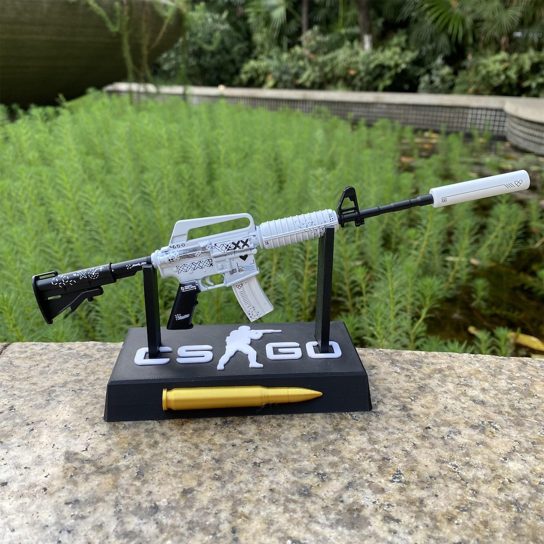 CS2 M4A1-S Printstream Miniature Tiny Gun With 3D Printed Stand - Etsy