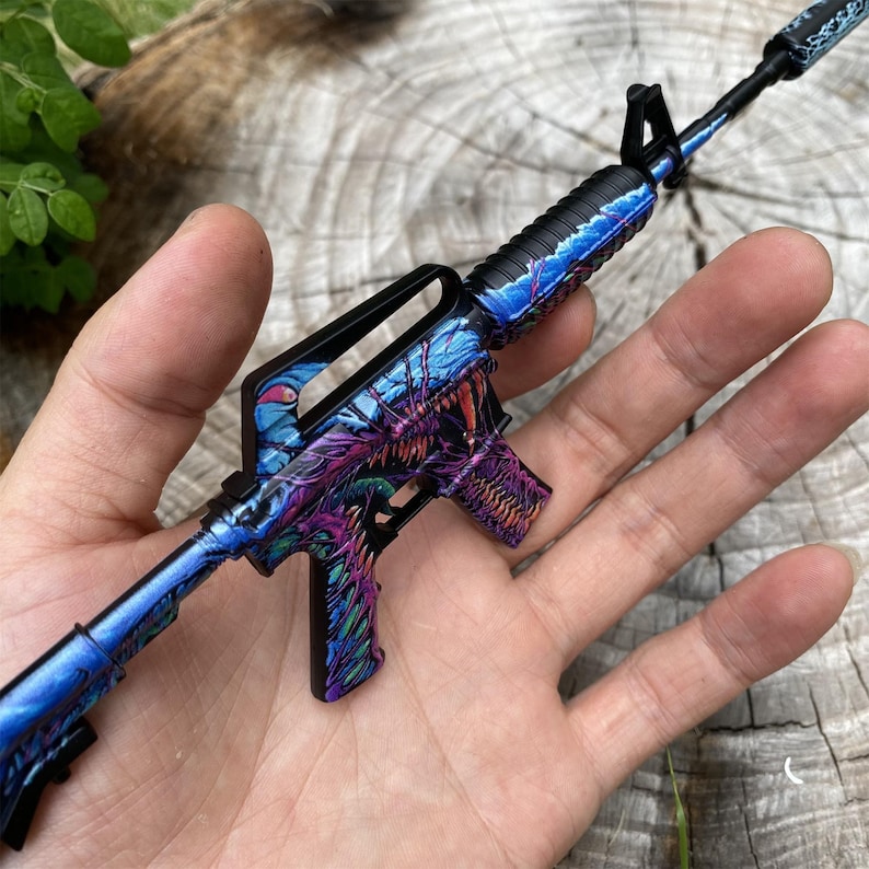 Tiny CSGO M4A1-S Hyper Beast Metal Craft CS2 Game Room Decoration PC ...