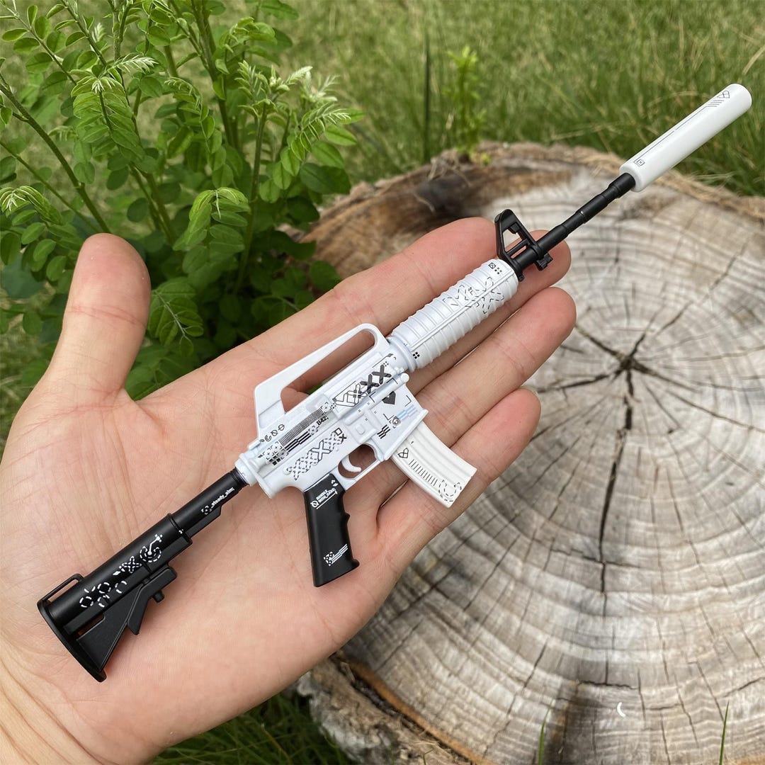 CSGO M4A1-S Printstream Gun Miniature Doll Figure M4A1-S Small Gun ...