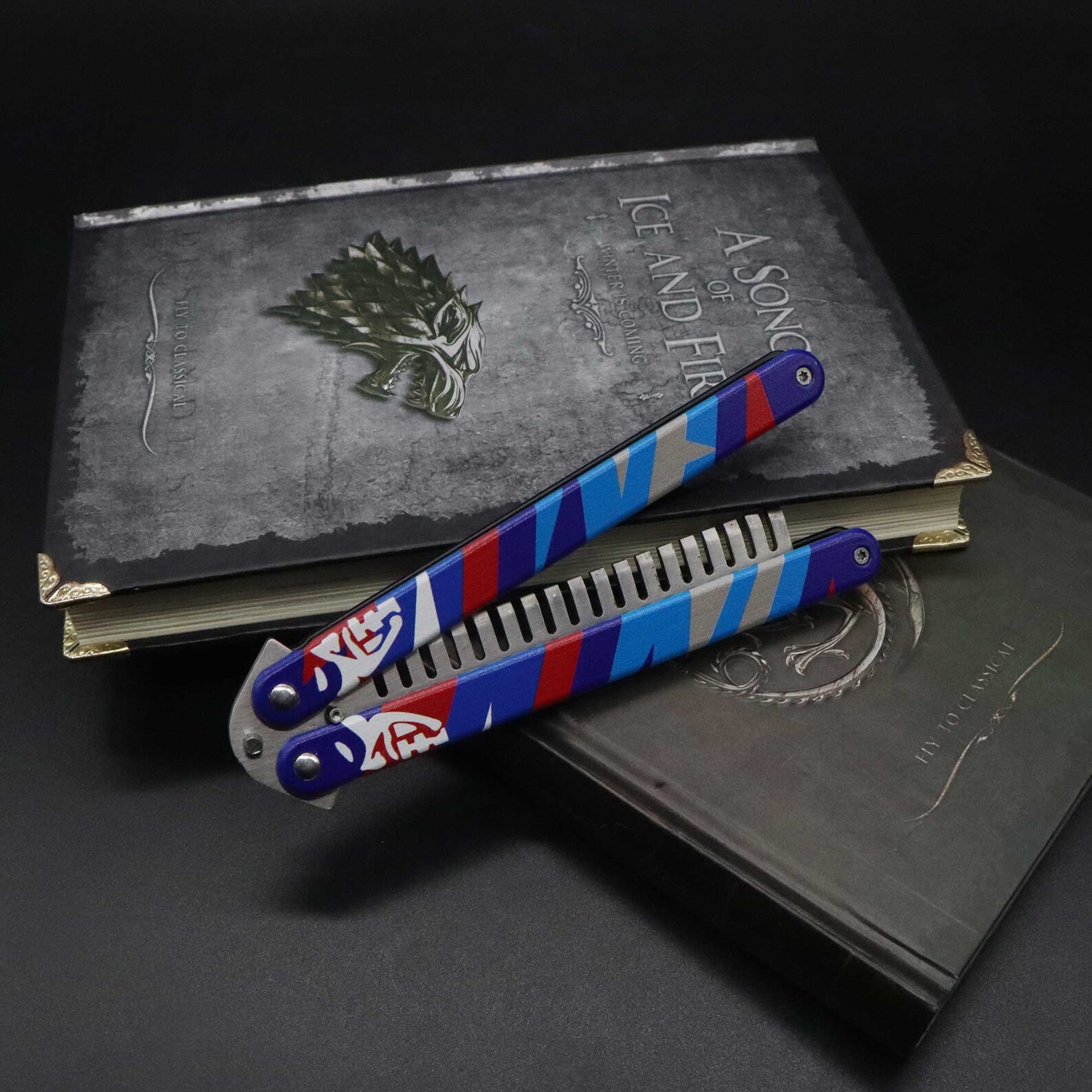 Yoru Knife Yoru Comb Stainless Steel Butterfly Trainer Etsy