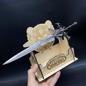 Lich King Arthas Frostmourne Sword Metal Miniature For Game Room Decoration 30CM/11.8" With Display Holder image 7