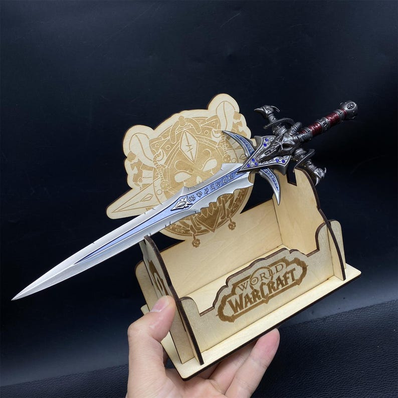 Lich King Arthas Frostmourne Sword Metal Miniature For Game Room Decoration 30CM/11.8" With Display Holder image 7