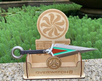 Overwatch fait main 2 Kiriko Kunai réplique en métal IRL couteau Kiriko OW Gamer Kiriko Cosplay accessoire Gamer cadeau
