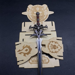 Lich King Arthas Frostmourne Sword Metal Miniature For Game Room Decoration 30CM/11.8" With Display Holder image 10