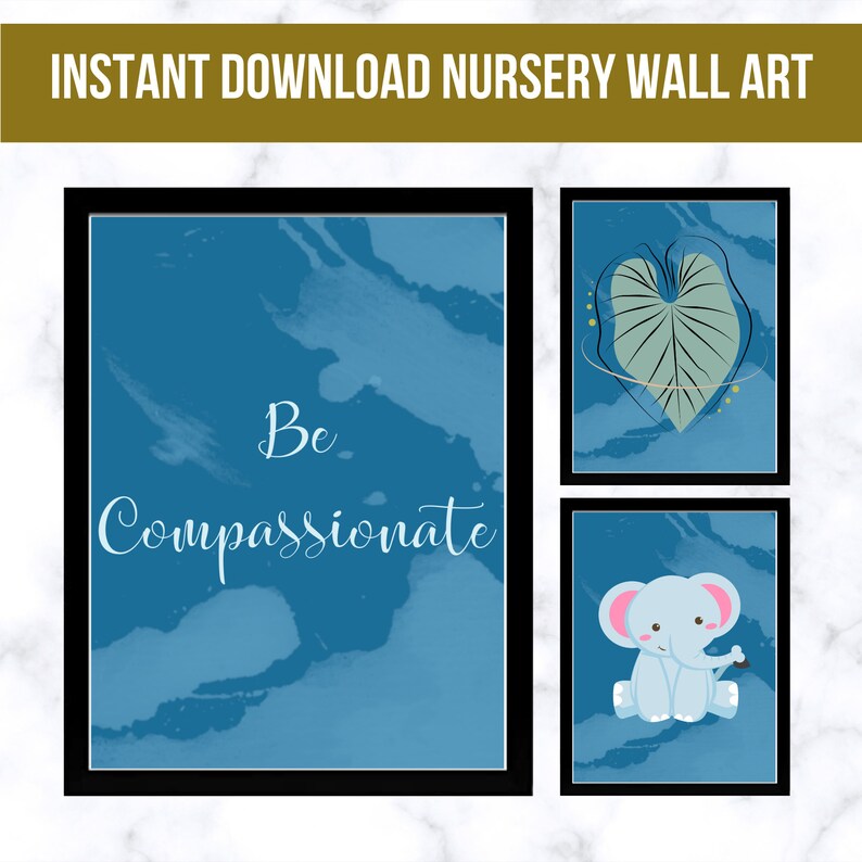 Printable Nursery Art Set Instant Download Wall Art for Baby Etsy