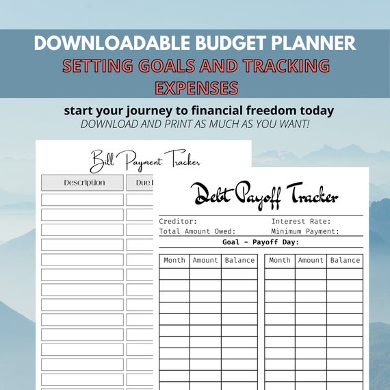 Printable Budget Planner Instant Download Budget Planner | Etsy