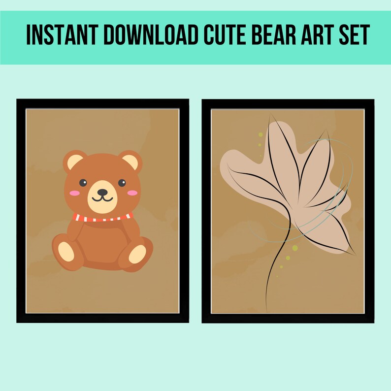 Printable Nursery Art Set Instant Download Wall Art for Baby Etsy