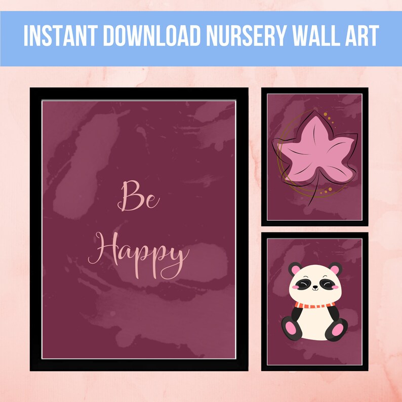 Printable Nursery Art Set Instant Download Wall Art for Baby Etsy