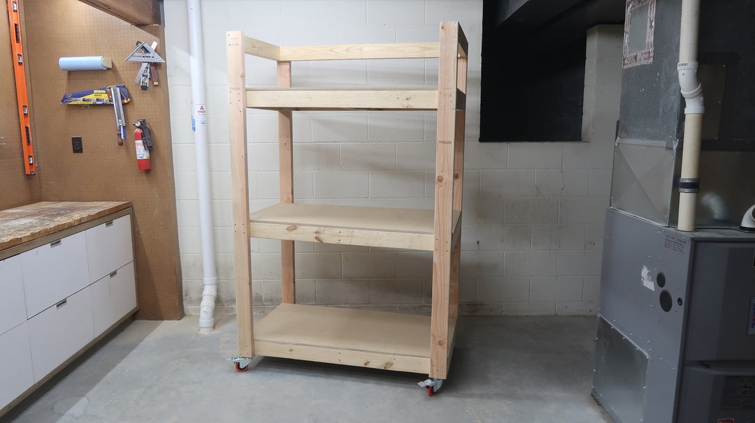 Mobile Storage Shelves Plans Etsy