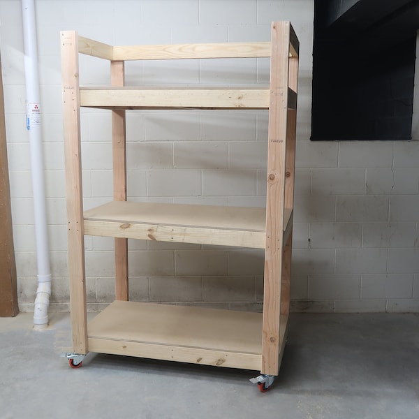 Mobile Storage Shelves Plans