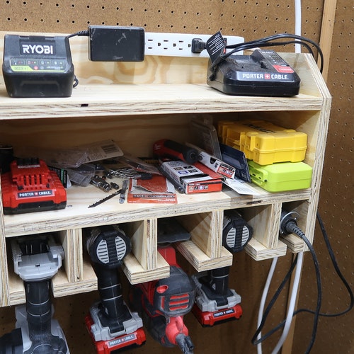 Drill Storage and Charging Station Plans Etsy