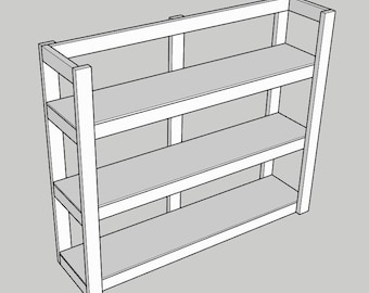 Mobile Storage Shelves Plans (72&quot;x60&quot;x18&quot;)
