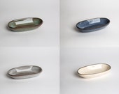 Ceramic incense bowl, oval, made in Portugal, Palo Santo holder, refractory, incense vessel