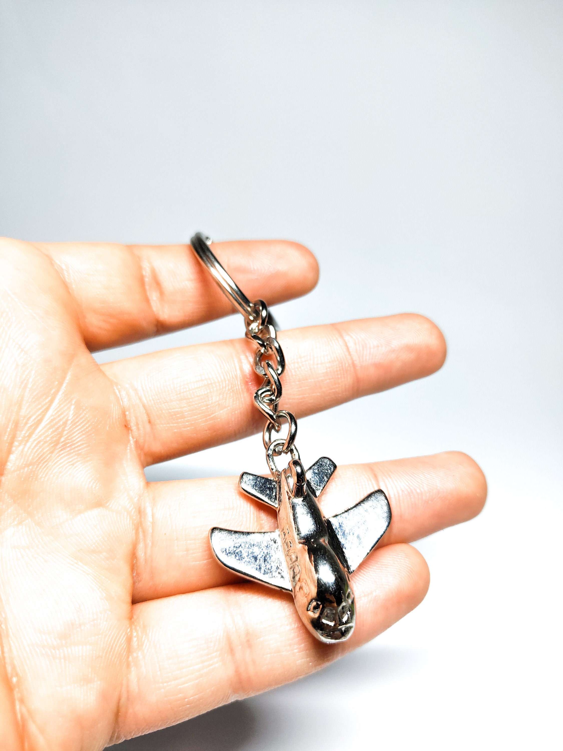 Airplane Keychain Aircraft Keyring Aviation GiftPilot Gift Etsy