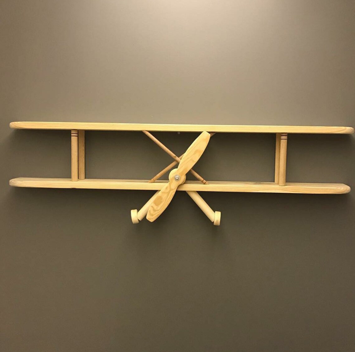 120 cm DIY Airplane Shelf Kit Wooden Wall Decor Biplane Etsy