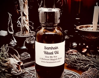 Samhain Ritual Oil - For Connecting with Spirits, Ancestors and Loved Ones- Infused Ritual Oil
