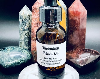 Divination Ritual Oil - For Boosting Intuition, Improving Divination, and Strengthening  Connection to Spirit- Infused Ritual Oil