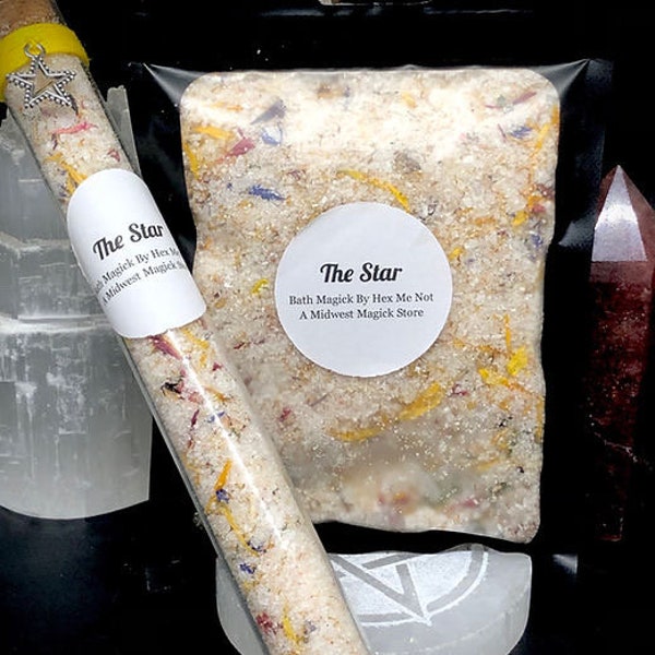 The Star Ritual Bath Blend | Tarot Themed Bath Soak | Healing Bath Blend | Infused Bath Salts for Ritual, Spiritual, and Therapeutic Baths