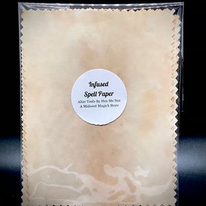 Infused Spell Paper - For Intention Writing, Spell Work, Sigil Magick, and More - Spell Paper Pack - Intention Paper