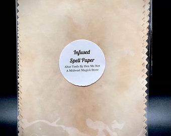 Infused Spell Paper - For Intention Writing, Spell Work, Sigil Magick, and More - Spell Paper Pack - Intention Paper