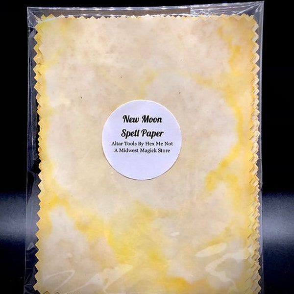 New Moon Infused Spell Paper - For New Moon Intention Writing, Manifesting, Wish Granting, Sigil Magick, and More -  Intention Paper