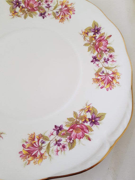 Colclough China Tea Set, Wayside, 1980s, Complete With