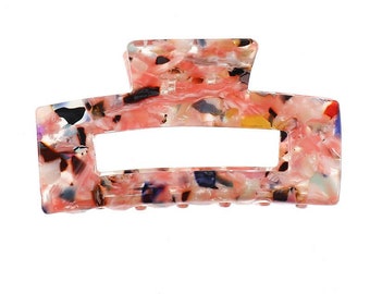Pinza para el cabello / Pinzas para el cabello con diseño de carey / Pinza para el cabello de acetato de celulosa / Accesorios para ella / Regalo perfecto / Ecológico / 10,5 cm
