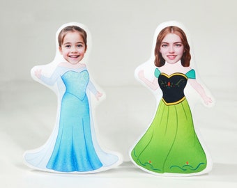Custom Princess Photo Pillow: Personalized Birthday Gift for Girls