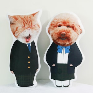 Custom Cat Pillow | Personalized Dog Pillow | Custom Shaped Pet Photo Plushies| Dog Commemorative Gift | Mother&#39;s Day Gift Father&#39;s Day Gift
