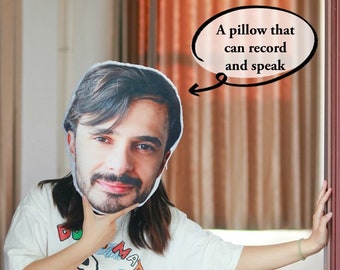 Recording pillow  Recording doll Custom Face Pillow Head pillow Pet pillow lady's pillow Christmas Gift Fathers Day Gift Sound Recording