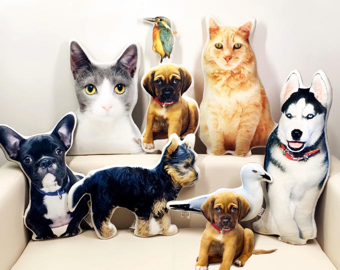 Photo Customization DIY dog Cushion Pet Plush Toys Dolls Stuffed Animal Cat Pillow Sofa Decorative Custom Christmas Gift Personalized gifts