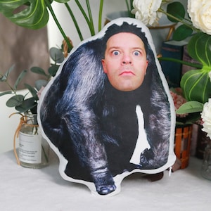 Personalisierte Menschliches Gesicht Tier Kissen, Individuelles Foto Kissen, Pareo Geschenke, Party Geschenke, Geburtstagsgeschenk für Männer, Individuelle Weihnachtsgeschenke