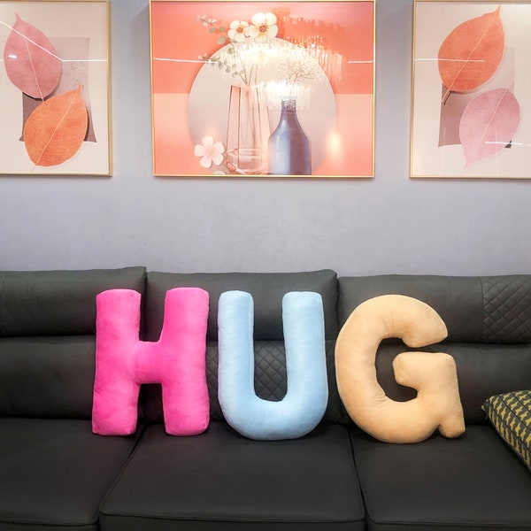 Custom Name Pillow: Nursery Decor Fabric Letters