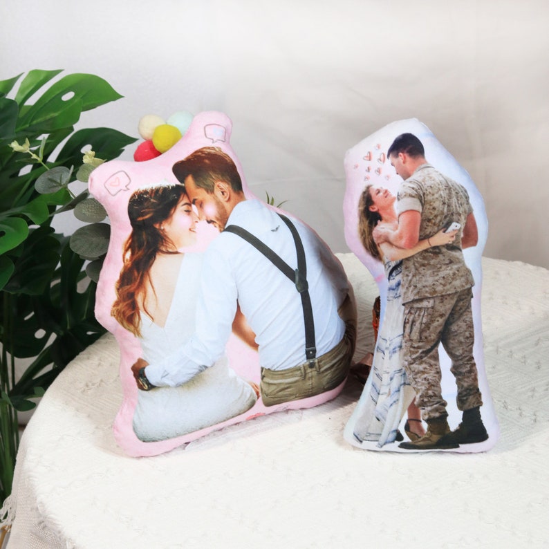 Personalized Photo DIY Humanoid Cushion Couple Toys Dolls Stuffed Boyfriend Face Pillow Doll Custom Father Mother Lifesize Picture Cushion 画像 7