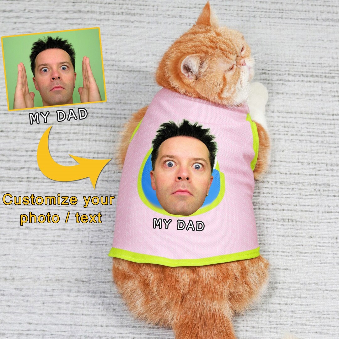 Custom cat shirt custom dog shirt customize dog photo clothes dog