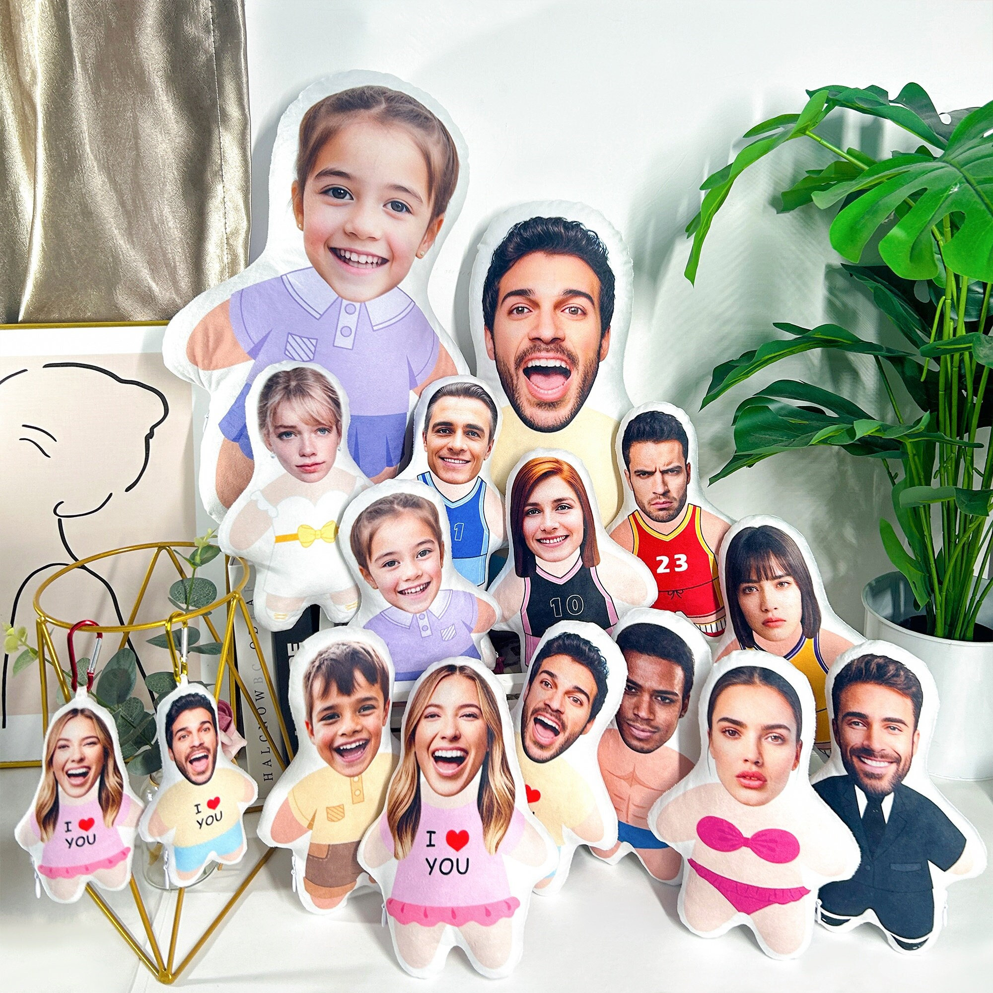 custom picture pillow,face pillow,head cushion,cartoon image doll,basketball team toys,Birthday gift for couples, wedding gift,Bikini pillow