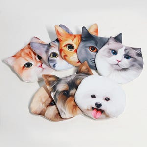 Custom Pet/People Portrait Coin Purse, Personalized Photo to Cartoon Key case, Pet Dog Memorial Gift, Anime & Mascot Design Canvas keybag