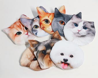 Custom Pet Portrait Coin Purse: Personalized Cartoon Canvas Keybag