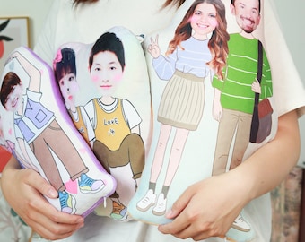 Custom Face Pillow: Personalized Couple Gift, Anniversary Present