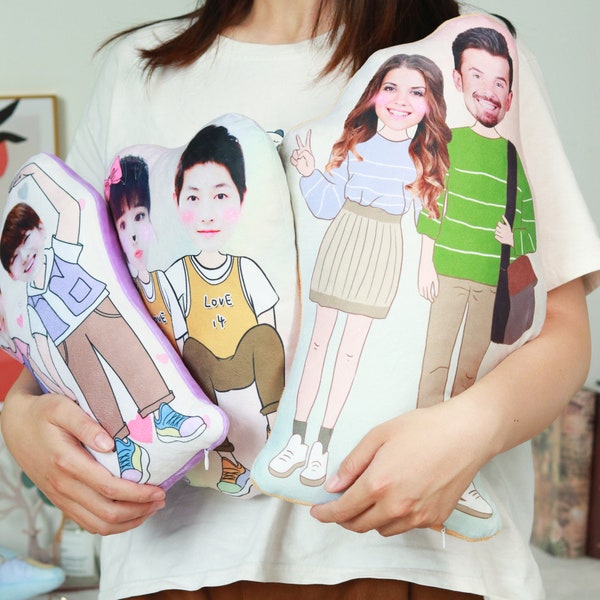 Custom Face Pillow: Personalized Couple Gift, Anniversary Present