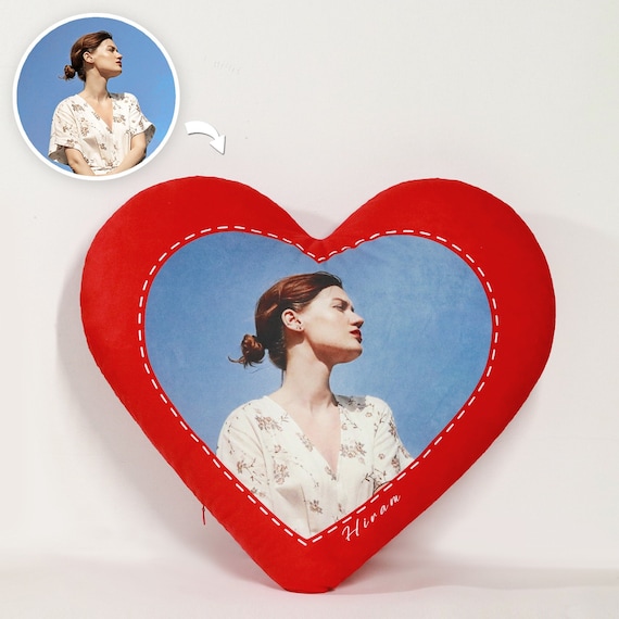 Personalized heart shaped pillow hot sale