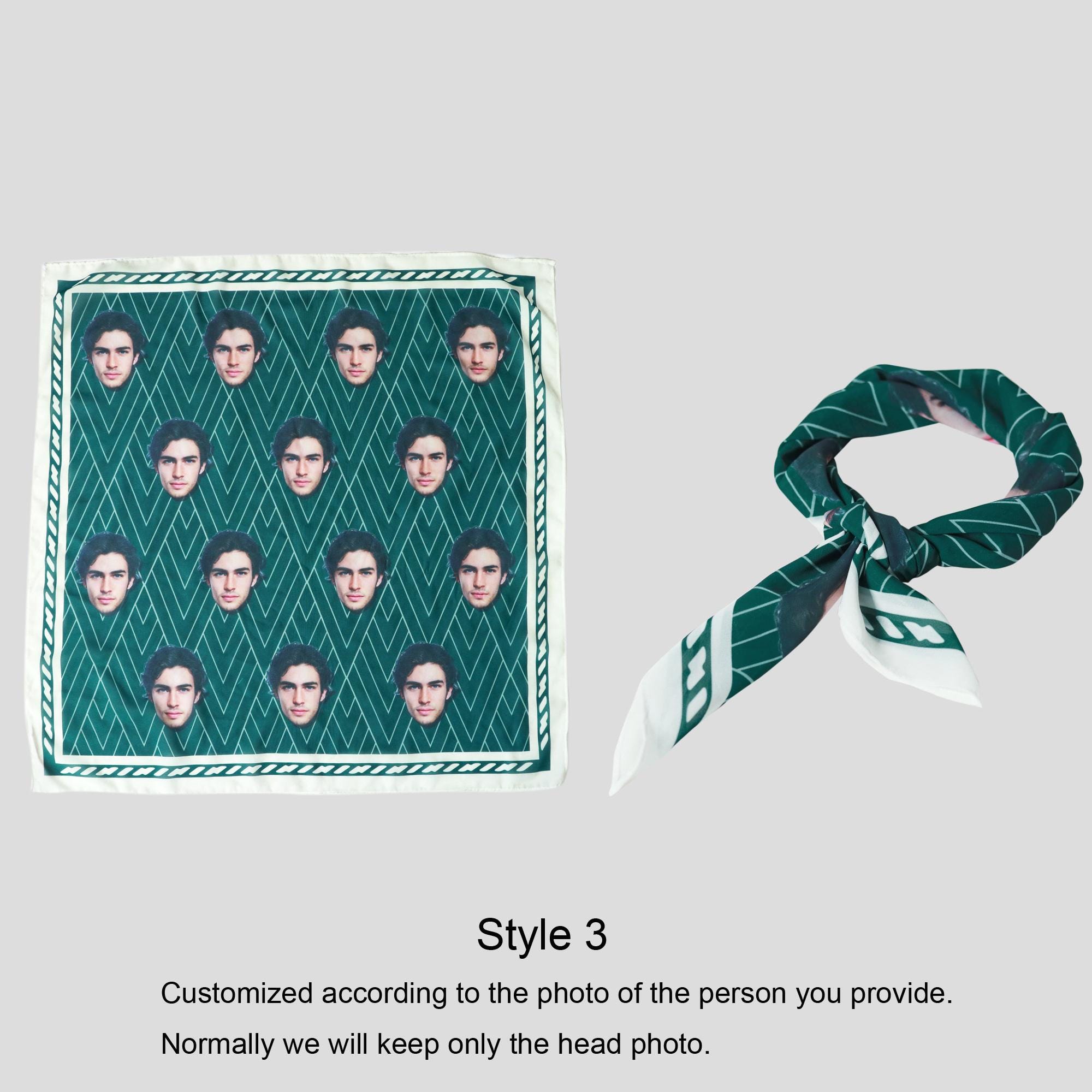 Personalized Photo Chiffon Scarf - Custom Portrait Shawls with Your Design, Bulk Orders for Corporate Logos & Art Prints - Scarf for Events